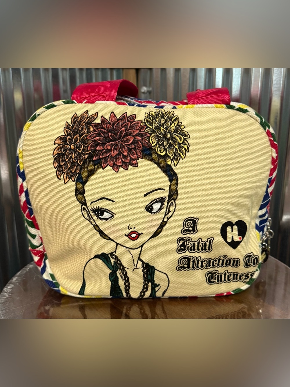 HARAJUKU LOVERS Bowler Bag Canvas “Attraction to Cuteness” Gwen Stefani - Picture 5 of 15